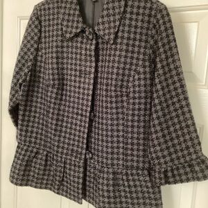 Women's Gray Houndstooth Jacket